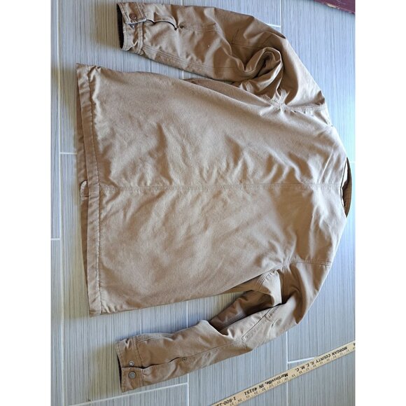 Columbia Mens Canvas Utility Jacket Loma Vista Tan L Corduroy Collar Utility - Picture 11 of 12